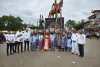 ढोल-ताशांचा निनाद लेझीमचा थरार अन् भोकरदनच्या रस्त्यावर दुमदुमला ‘तिरंगा’