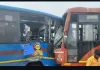 जालना–बीड महामार्गावर दोन एसटी बसची समोरासमोर धडक; विद्यार्थी व प्रवासी जखमी