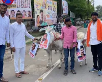 गद्दार खासदारांची गाढवावरून धिंड..! 